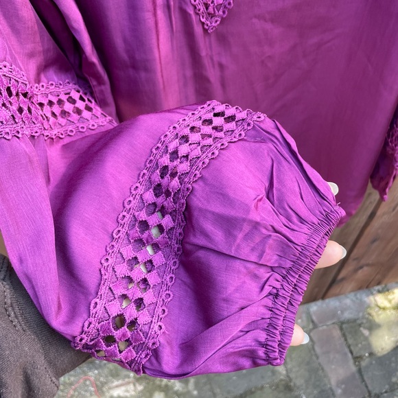 NO BRAND | Women’s Purple Plus Size Tunic Blouse - Picture 5 of 8